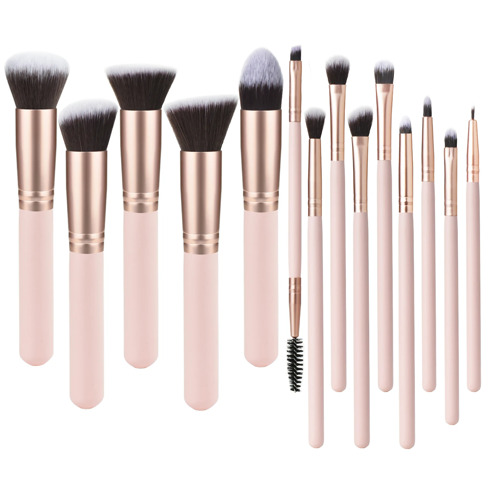 Soft hair 14Pcs Professional Makeup brush wood handle powder brush foundation make-up brush concealer brush eye shadow bru