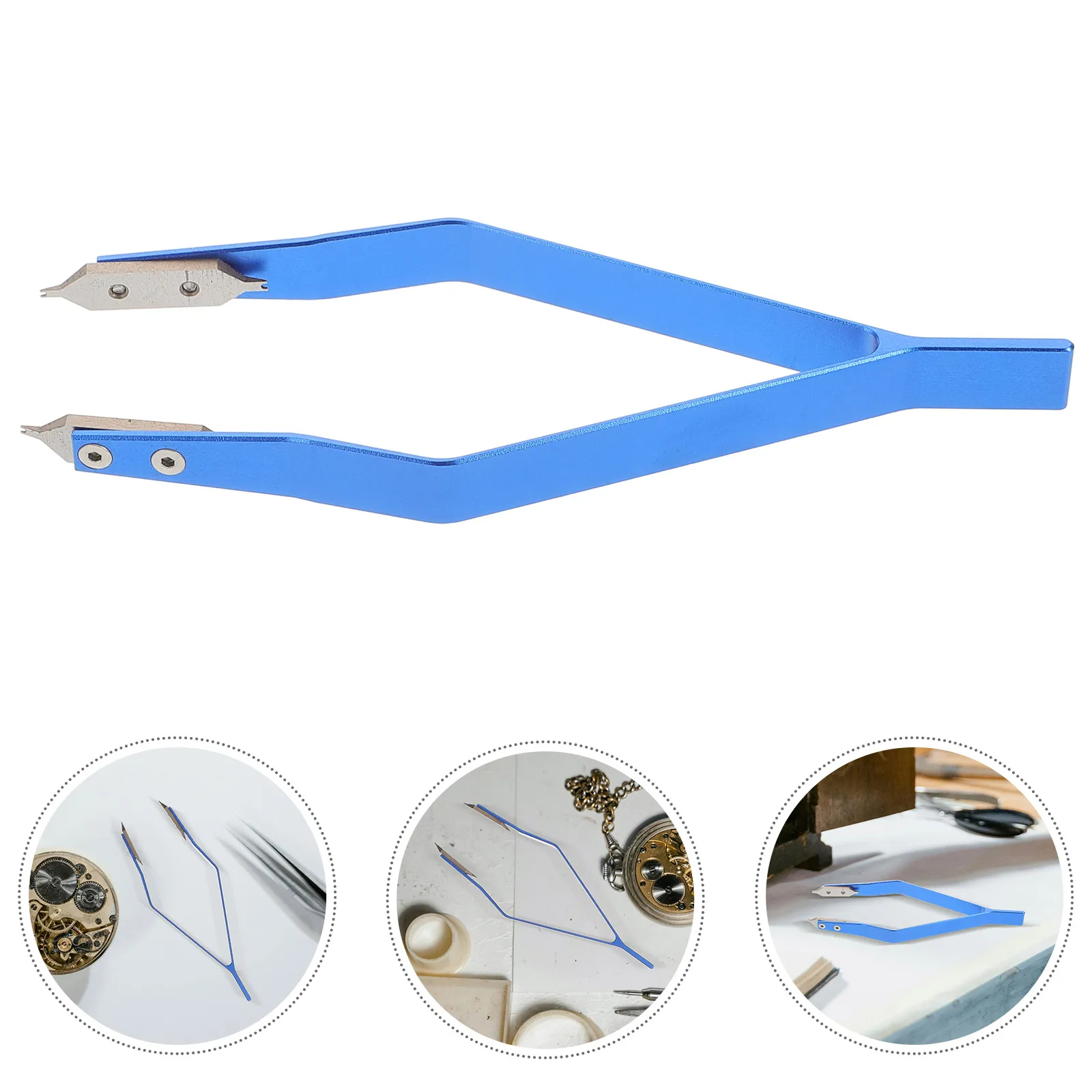 

Spring Bar Tweezers Repair V Shaped Band Remover Precision Aluminum Alloy Durable Adjustment Repair Kit Watch Band Removal Tool