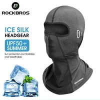 ROCKBROS Summer Cool Ice Silk Balaclava Women Men Cycling Cap Bicycle Mask Breathable Dustproof Bike Motorcycle Helmet Liner