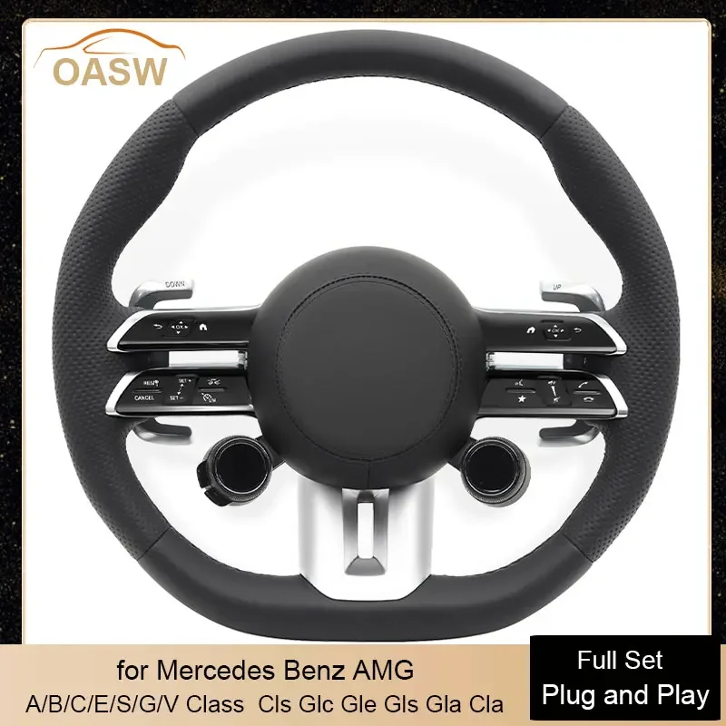 

Knob Button Car Steering Wheel for Mercedes Benz AMG W205 W204 G55 W212 W213 W222 W223 A/B/C/E/S/G/V Class Cls glc gle Gls gla