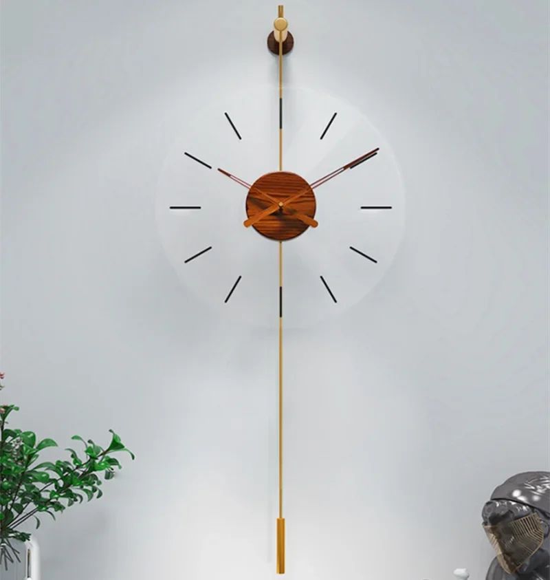 

Modern Nordic Metal Mute Clocks Simple Kitchen Living Room background Hanging Clocks Creative Wall Decor Light Luxury Wall Clock