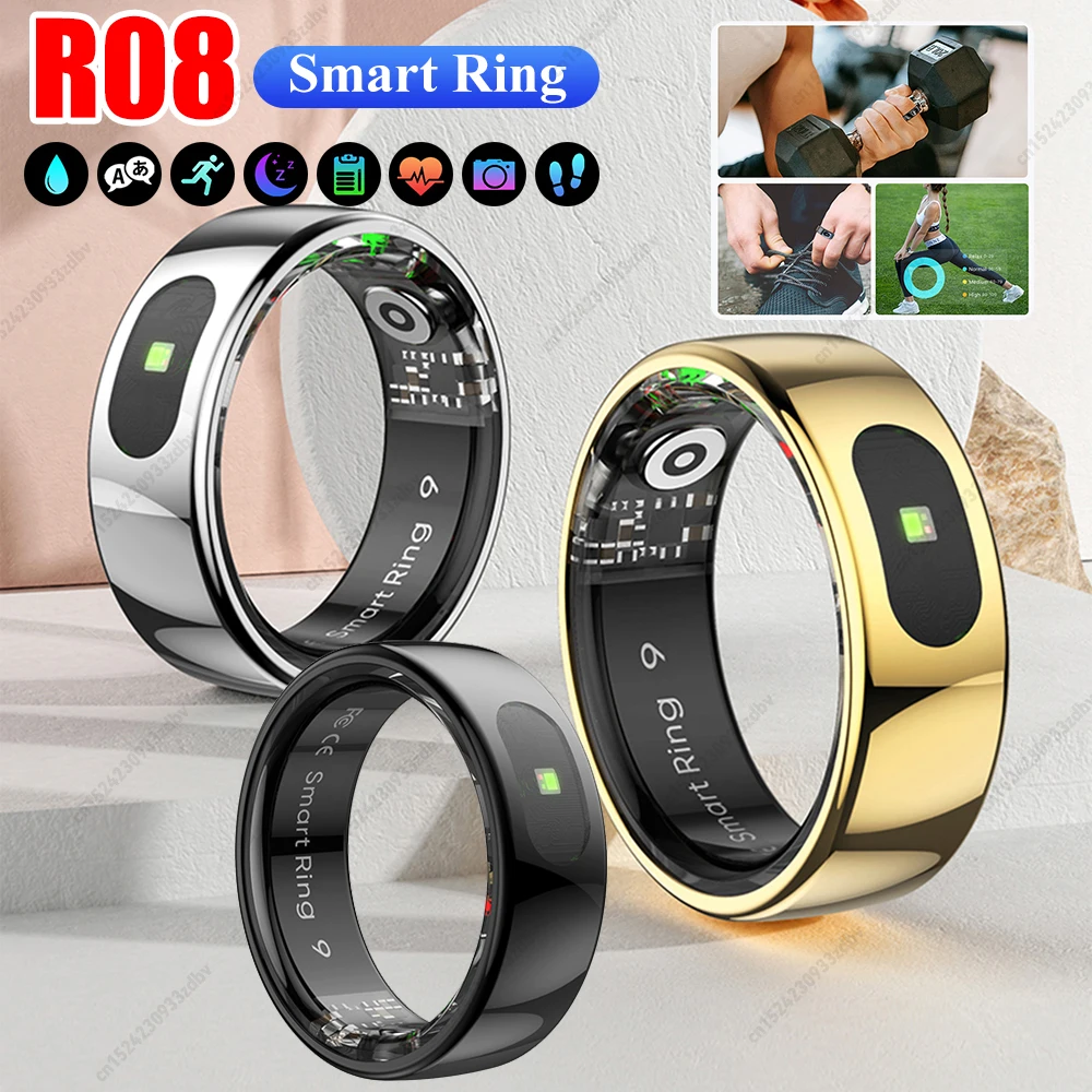 

НОВЫЙ Smart Ring R08 Монитор здоровья и сна с чехлом для зарядки Спортивный фитнес-трекер Трекер сна Мульти спортивных режимов SmartRing