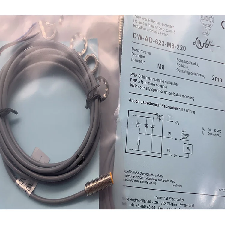 1Pcs DW-AD-623-M8-122 DW-AD-623-M8-120 DW-AD-623-M8-221 Proximity Switch Sensor Sensors