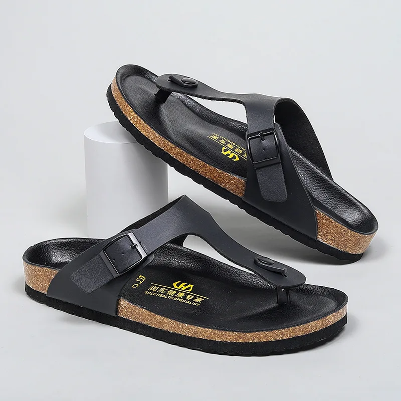 

New Leather Men Sandals Men's Flip flops Women Slippers Outdoor Beach Casual Shoes Zapatos Hombre Durable Non-Slip Luxury Shoes
