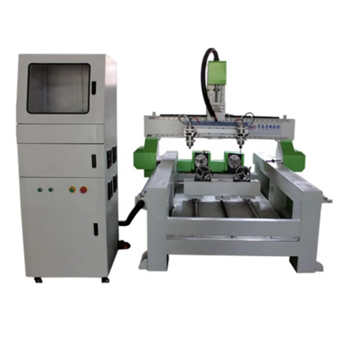 4 Axis Rotary Device Cylinder Engraving Wood Staircase Making CNC Router Machine view 2