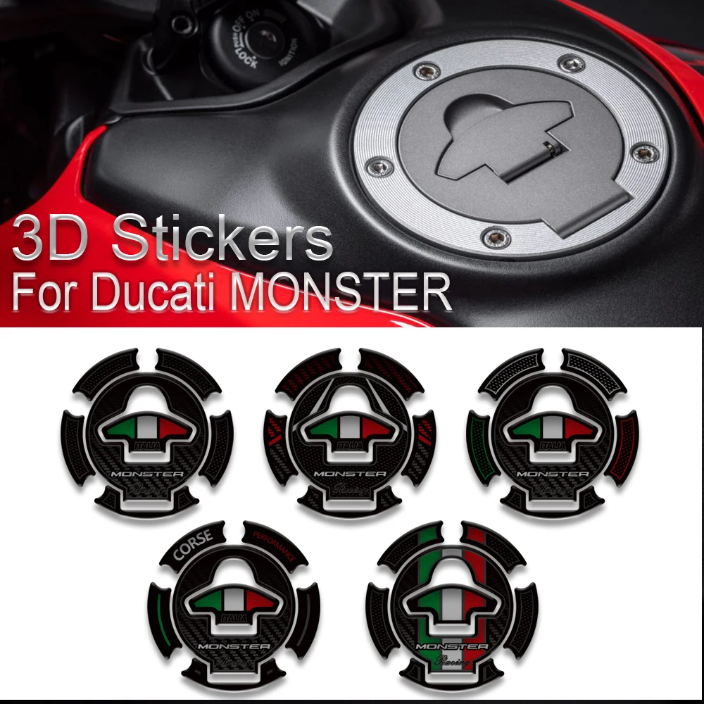 For Ducati Monster 950 939 937 1000 1100 1200 SP Motorcycle Accessories Protector Tank Pad Gas Fuel Oil Cap Stickers Decals