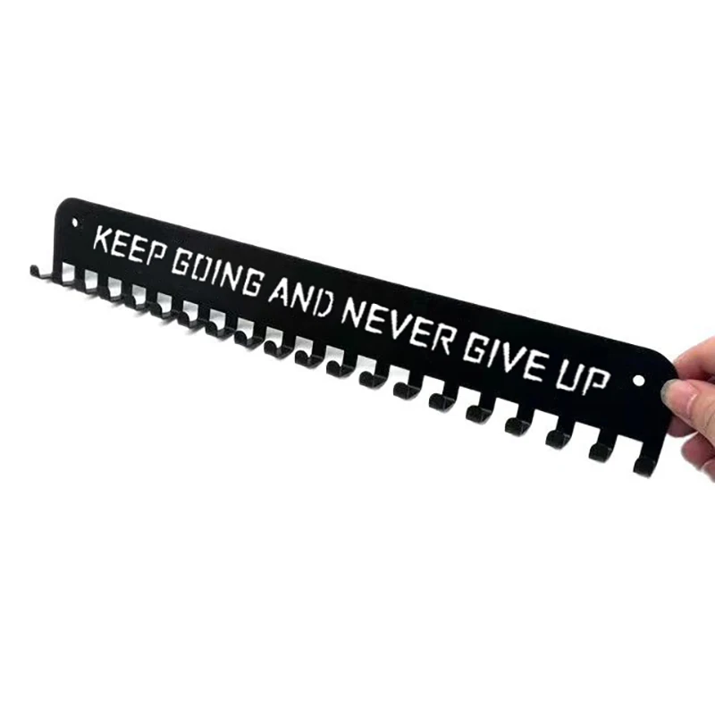 1pc Metal Medal Display Rack Wall Mounted Hanger Organizer Large Capacity Award Holder Race Soccer Sports Karate Home Decor - view 3