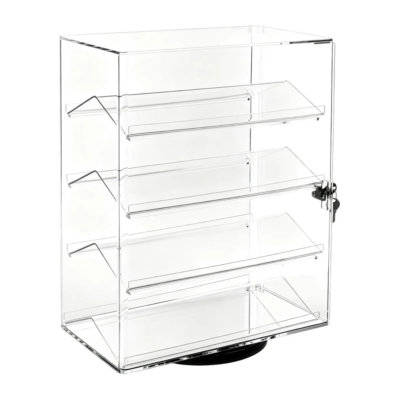 Rotating Acrylic Eyewear Display Case Premium Lockable Eye Glasses Holder Eyewear Rack for Eyeglasses Jewelry Home Shops Store