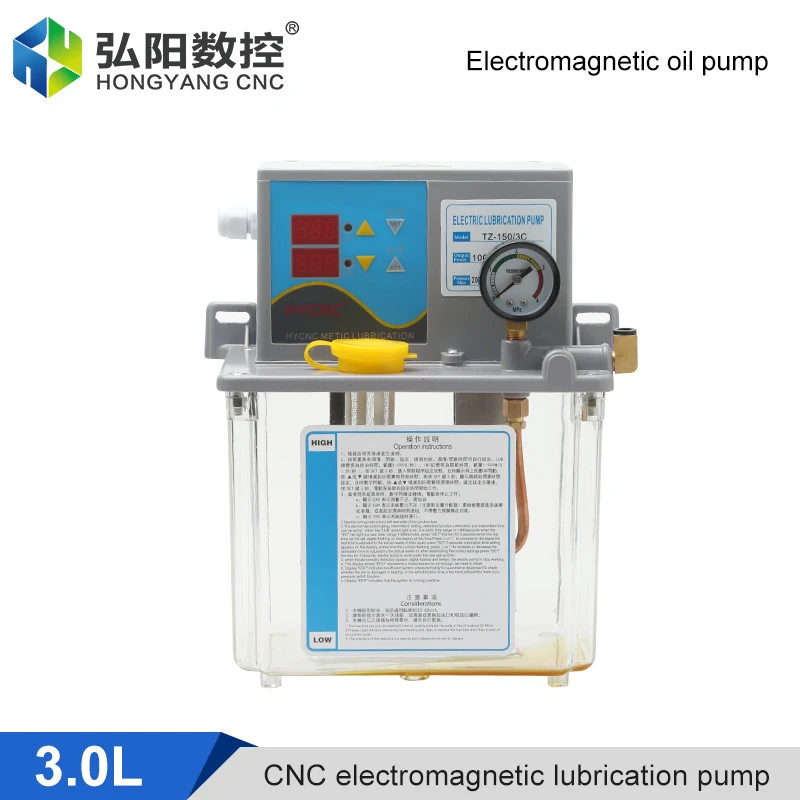 Bomba de Óleo Automática da Lubrificação Controlo Numérico Dobro com Manômetro Lubrificador Eletromagnético 3l 4l 220v