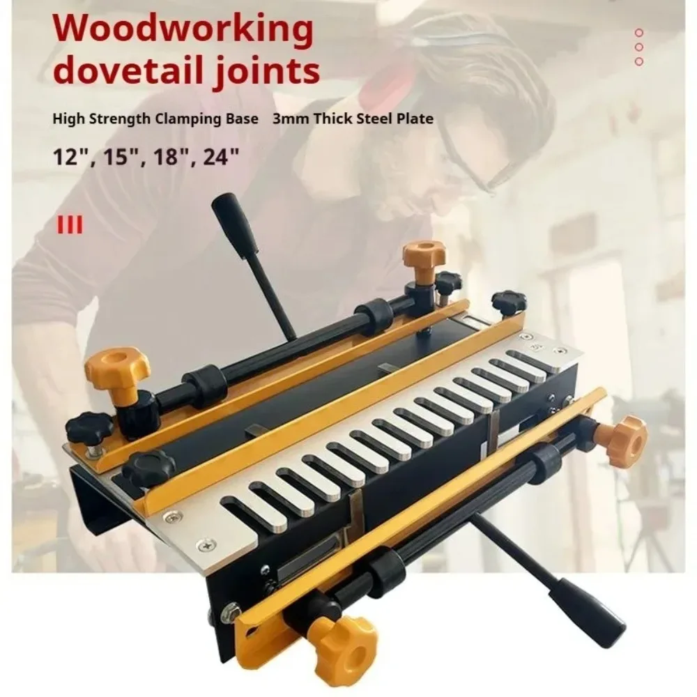 DT24 Dovetail Tenoner Machine 12 Inch Woodworking Jointer For Cabinet Furniture And Half Blind Joint Template Milling