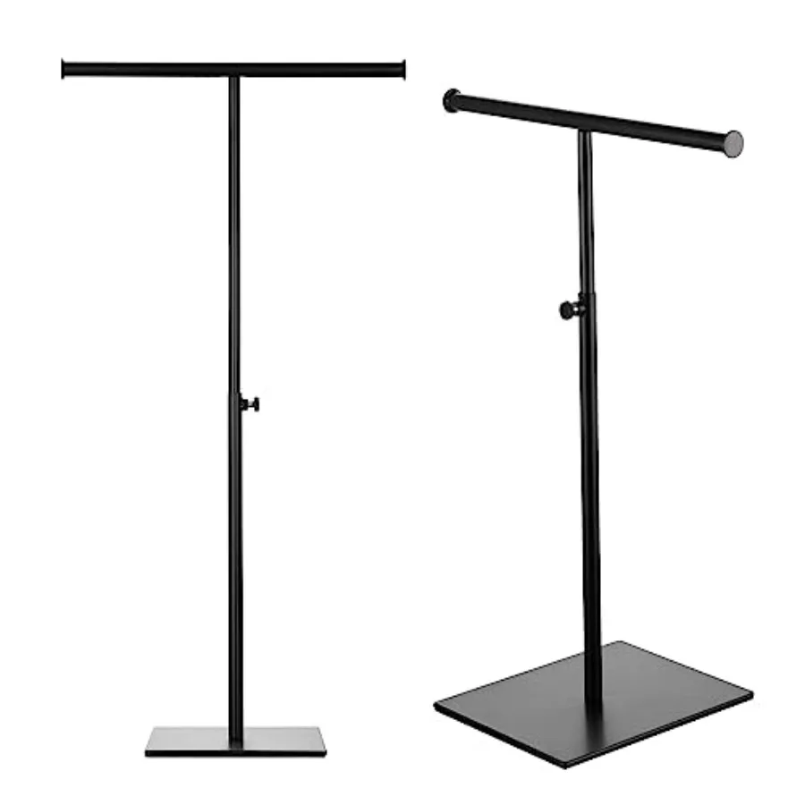 

Т-образная подставка для дисплея — набор из двух настольных подставок для сумочек — регулируемая высота, двойной крючок, подвесные подставки для ювелирных изделий для длинных N