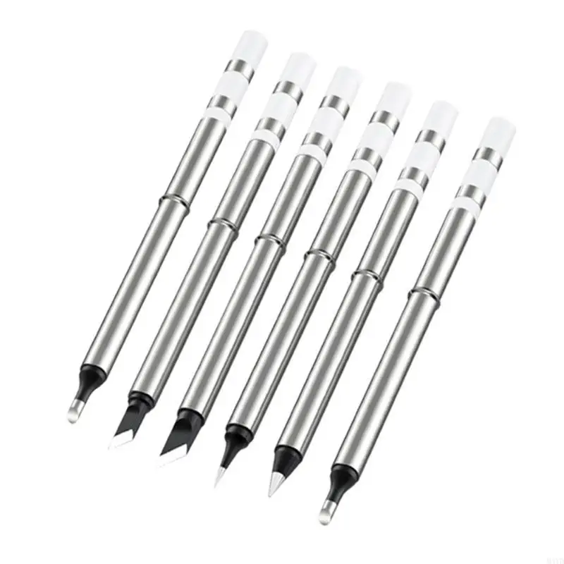 Pack of 5 Metal Soldering Tip High Thermal Conductivity for Rapid Heating Stable Performances in Electronic Repairs M4YD