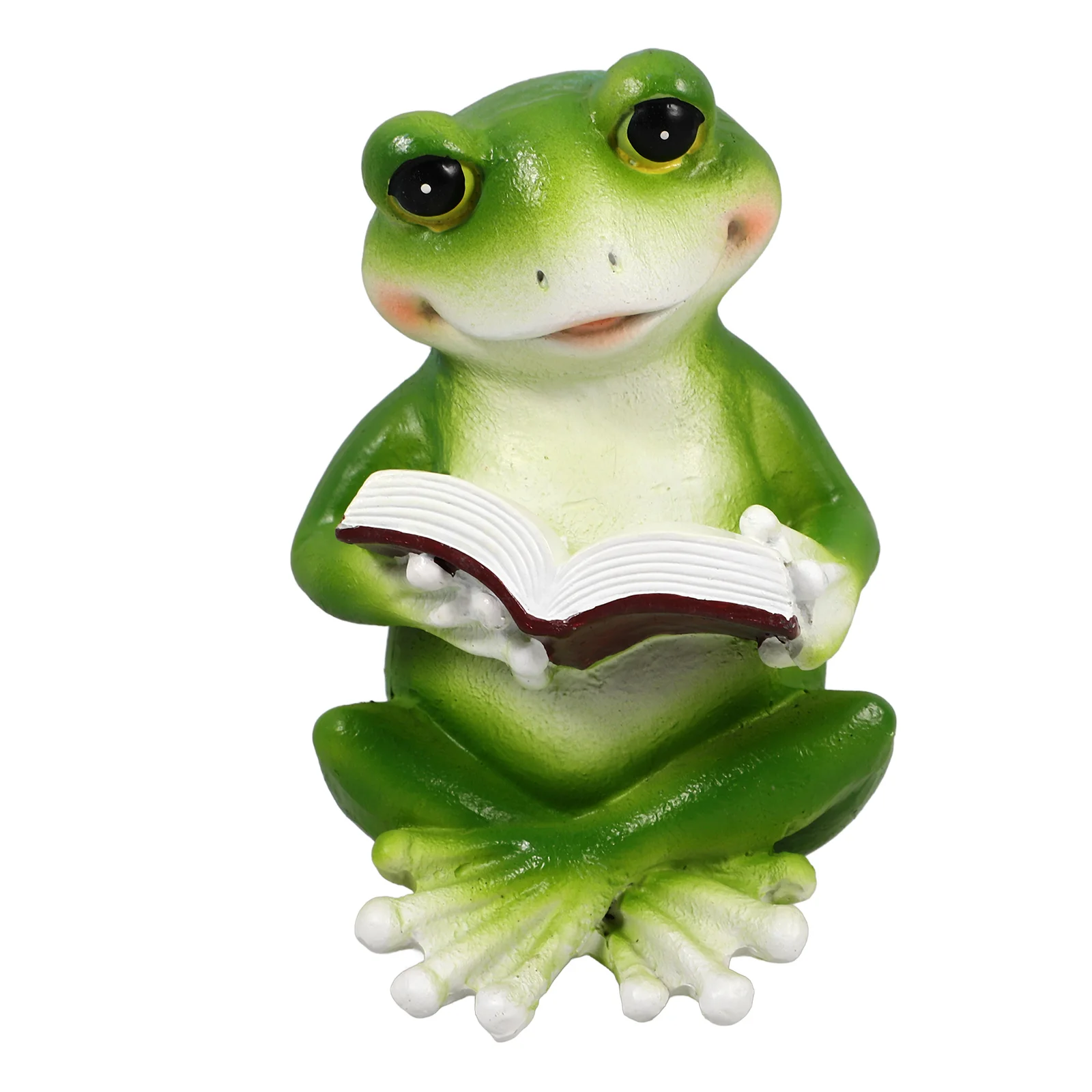 

Ornaments Seat Frog Statue Sitting Figurine Animal Office Desk Accessories Decorations Small Animals Reading