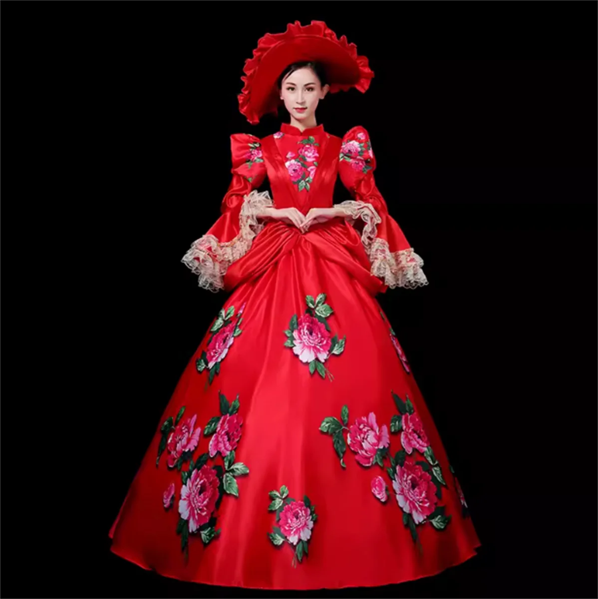 

Fanhu's new European style palace dress performance costume, stage parent-child costume, party large runway dress for women