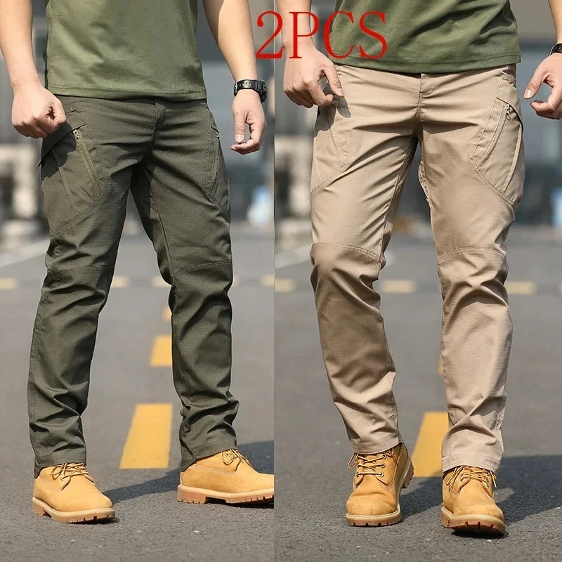 

Four Seasons High Quality Men Outdoor Leisure Fashion Versatile Multi Bag Handsome Camo Tactical Training Breathable Work Pants