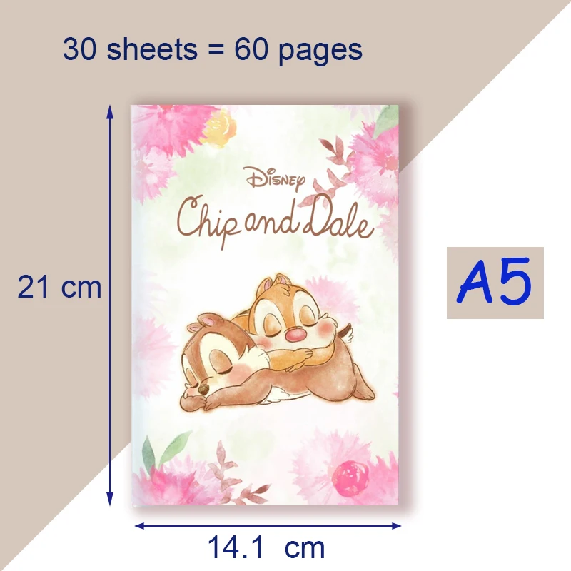 A5 Notebook - Chip n\' Dale Baby - Disney Cartoon Character - Writing Note Book Drawing Pattern Birthday Gift Stationery Supplie