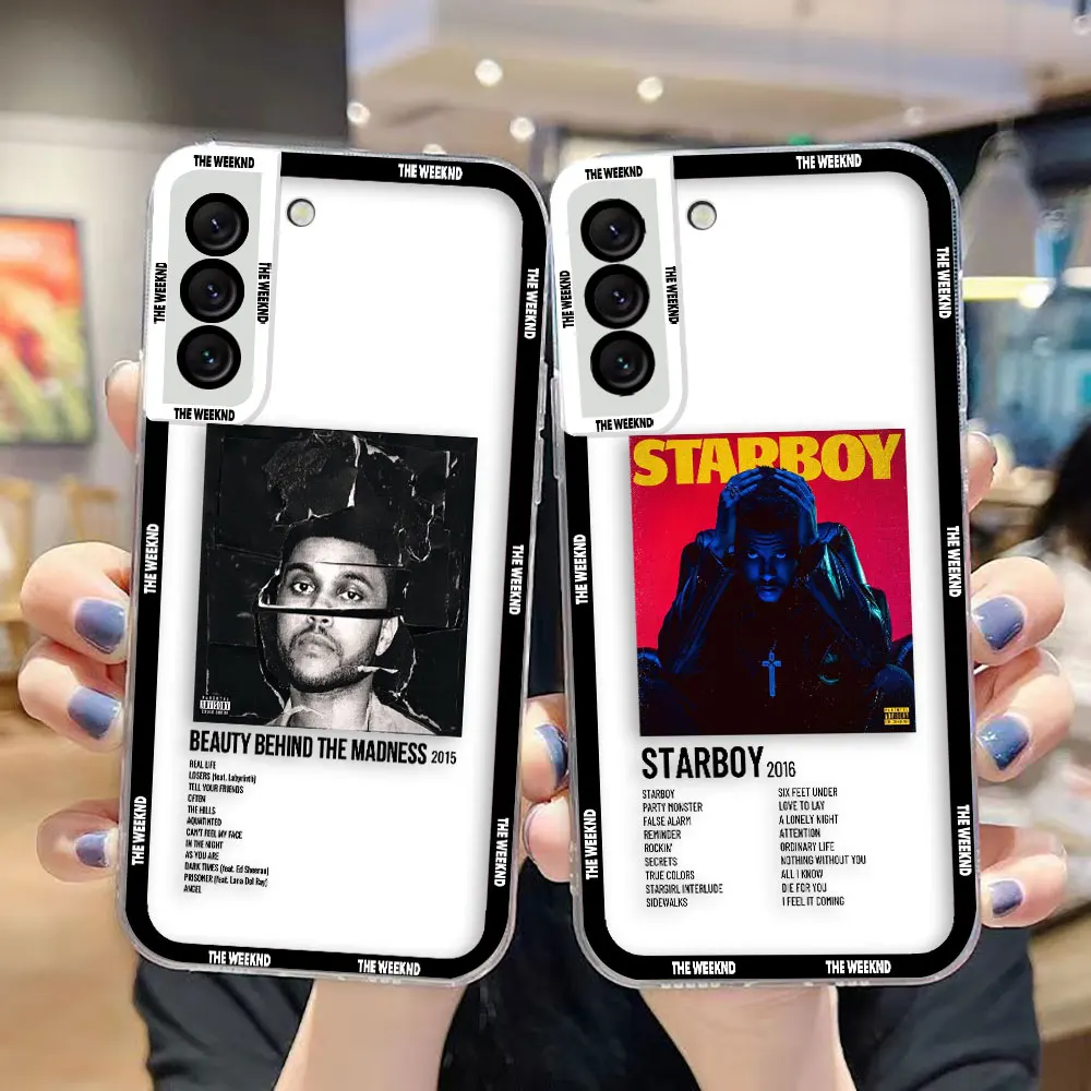 Clear Phone Case For Samsung A73 A72 A71 A57 A56 A55 A54 A53 A52 A51 A36 A35 A32 A26 A23 A22 Cover The Weeknd Minimalist Poster