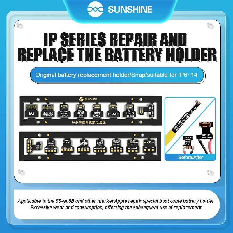 SUNSHINE Battery Repair Connect Buckle for IP 6-14ProMax IP Series Original Battery Maintenance Replace Holder