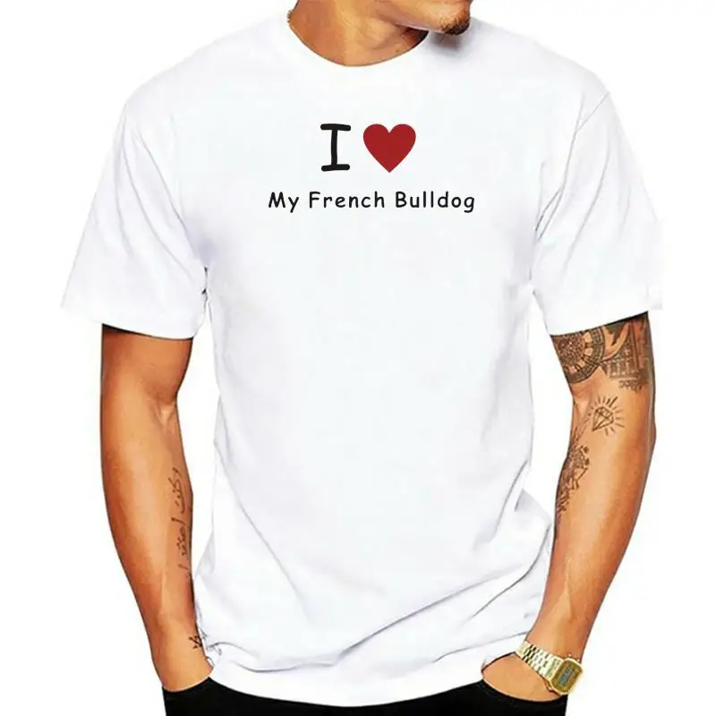 New Summer I Love Heart My French Bulldog T Shirt