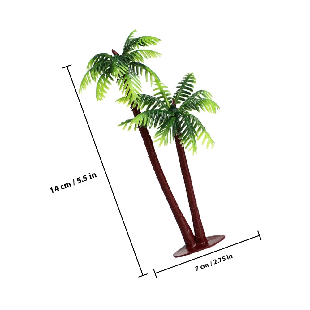 20pcs Simulation Decor Mini Plastic Palm Tree For Aquarium Fish Tank Mini Simulation Plant Trees Plants Diy Garden Trees