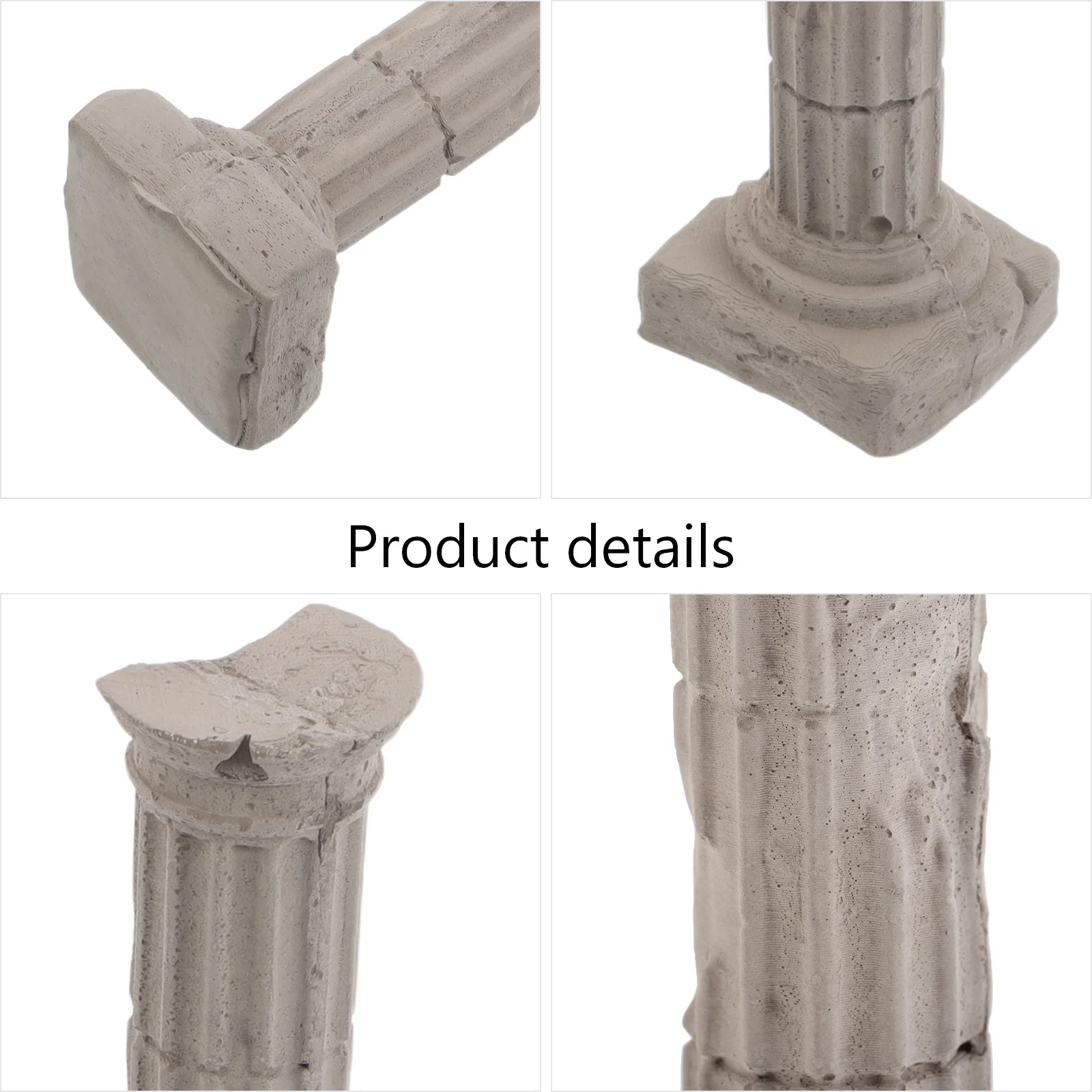 Roman Column Cement Fish Tank Ornament Ancient Aquarium Decoration Pillar for Crabs Crayfish Guppy Roman Column