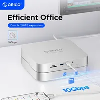 ORICO 10Gbps StudioLink USB C HUB USB3.2 SD/TF3.0 8-in-1 Docking Station for Mac mini Chassis with M.2 NVME Solid State Drive