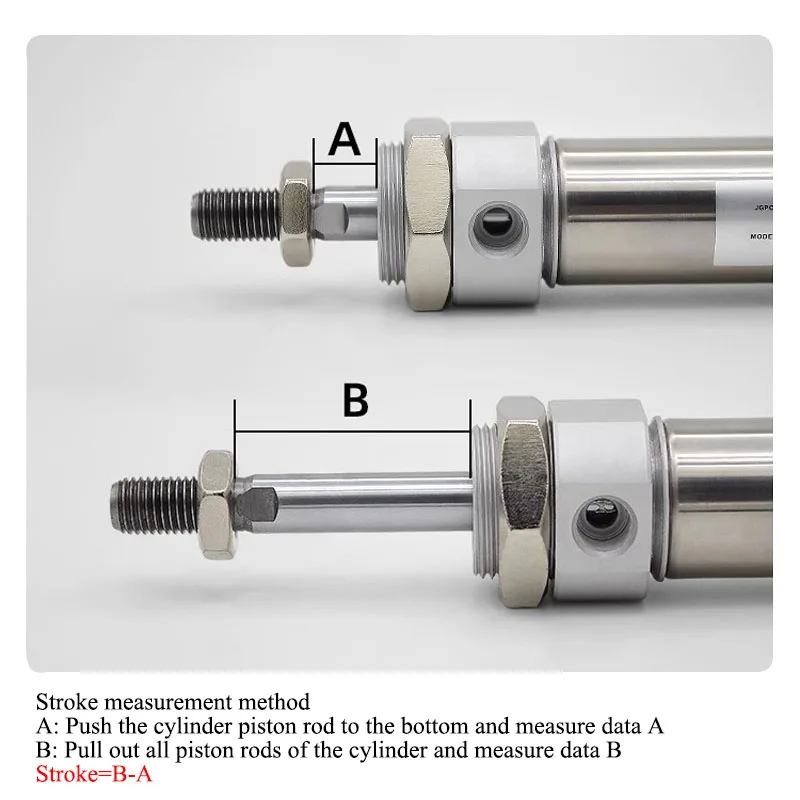 MA Pneumatic Air Cylinder Stainless Steel Mini Double Acting Single Rod 16/20/25/32/40 Bore 10~500mm Stroke MA32