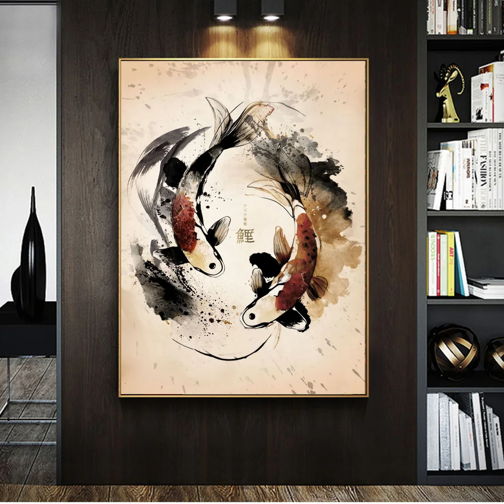 Japanese Samurai Sumi E Legend Paintings on the Wall Art Posters