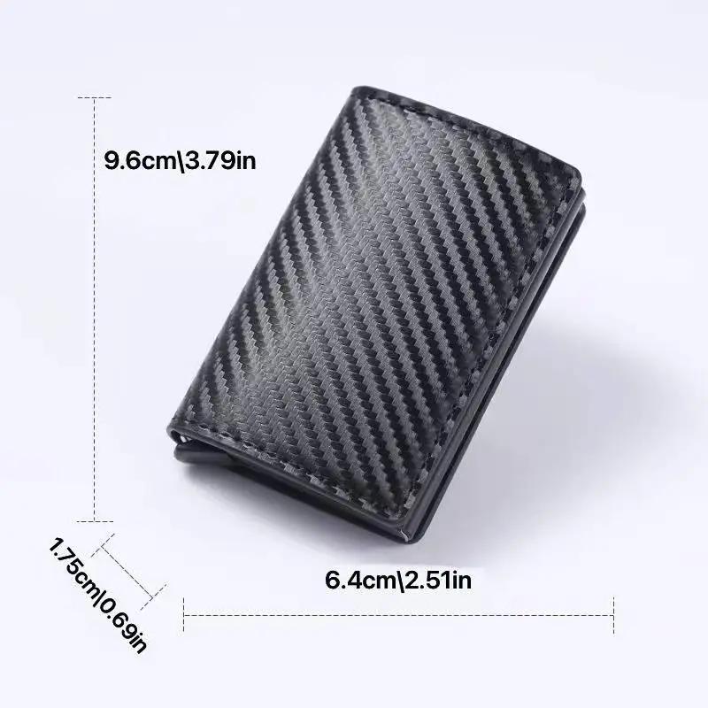 Men\'s Card Wallet RFID Anti-theft Brush Pop-up Aluminum Alloy Card Holder 1