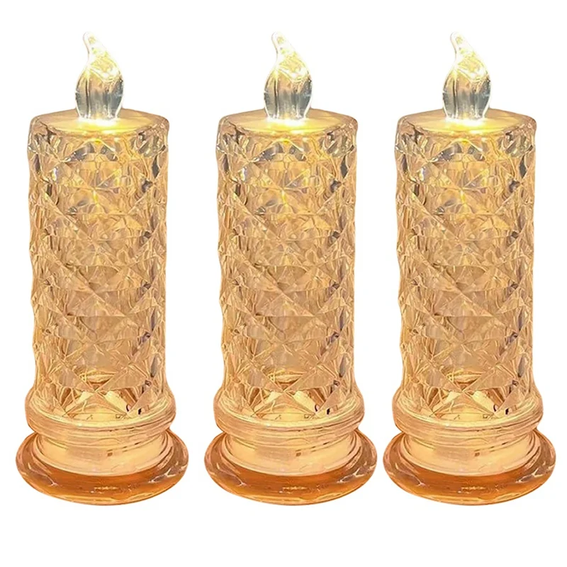 

LED Candle Lights, Rose Pattern Projection, Simulated Flameless Candle Lights, Family Birthday Wedding Party Decoration