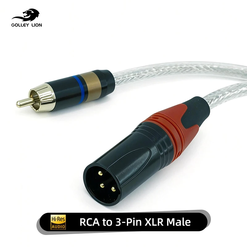 

Позолоченный кабель XLR-RCA: RCA (штекер) на XLR (гнездо) 3-контактный, аудио-видео кабель для усилителя, микшера, 10 м, 15 м