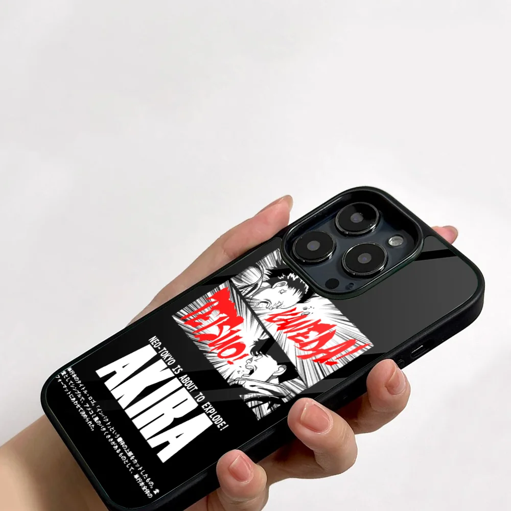 Retro Japan Anime Akira Phone Case For IPhone 11 12 13 14 15 16 Plus Pro Max Mirror Acrylic PC TPU Cover