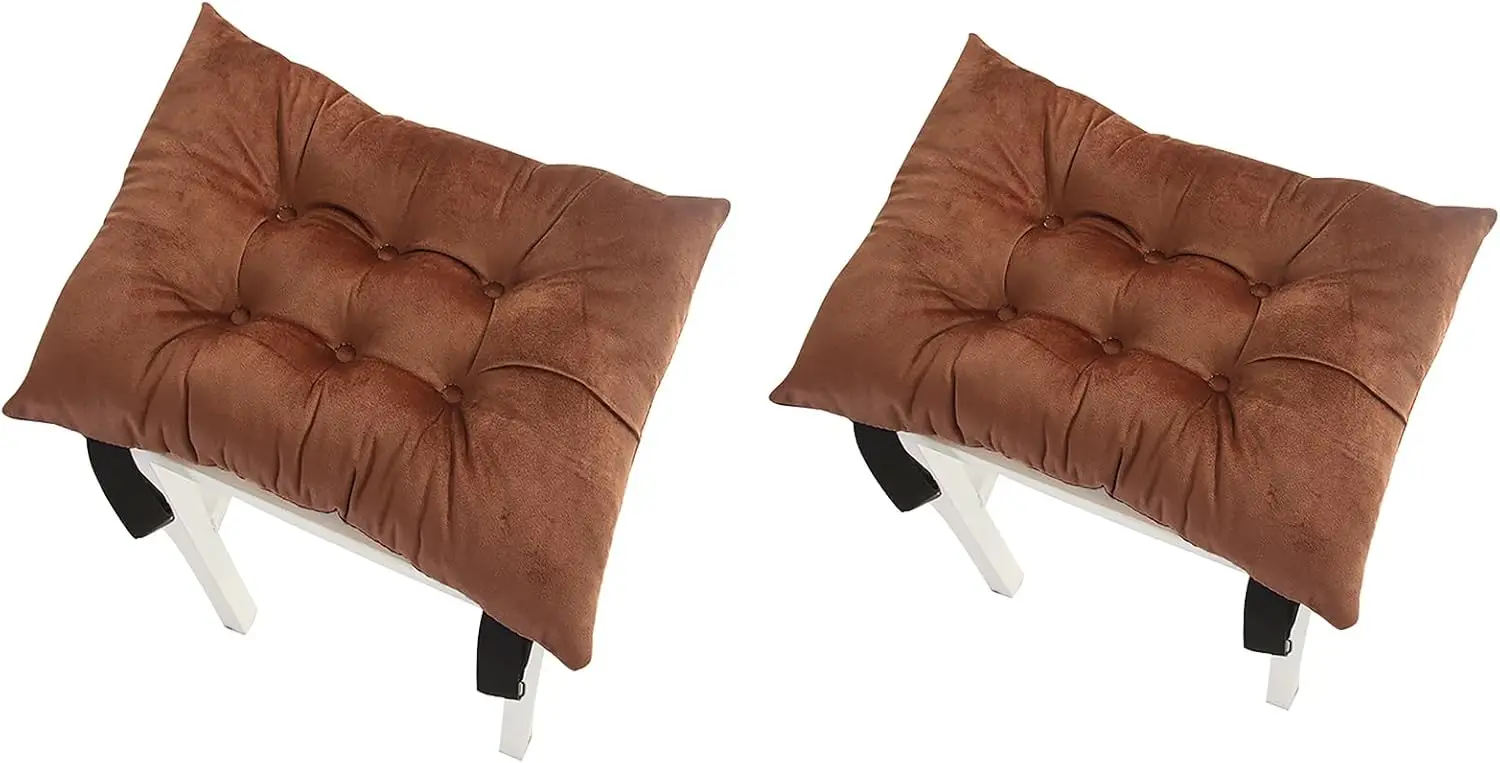 

Rec Bar Stool Cushions 2 Pa Non-Slip Dining Stool Seat Cushion Pads With Ties Kitchen Bench Stool Cushions 14""X10""