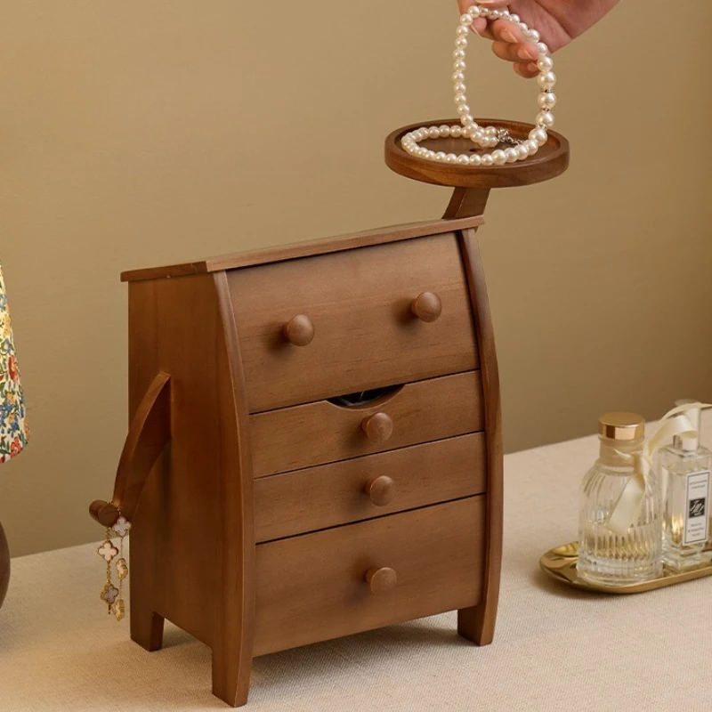 

Solid Wood Jewelry Box Creative Luxury Jewellery Boxes Large Capacity Jewellery Case Earring Necklace Jewelry Organizer Cases