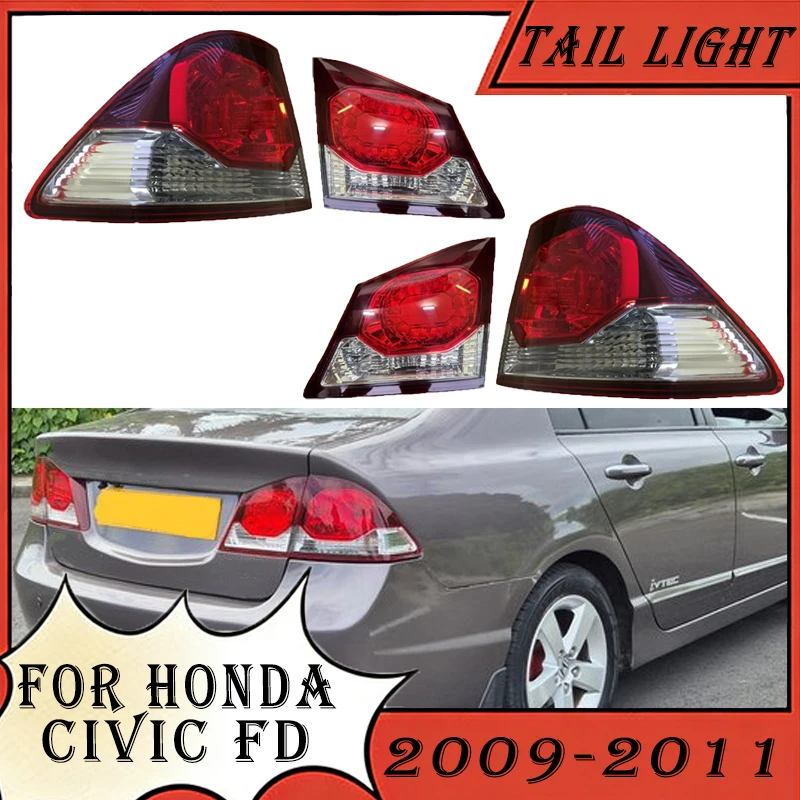 Conjunto de Luz Traseira do Para-choque para Honda Civic FD 2009 2010 2011, Luz de Freio, Luz de Ré, Lanterna Traseira, Acessórios para Carro