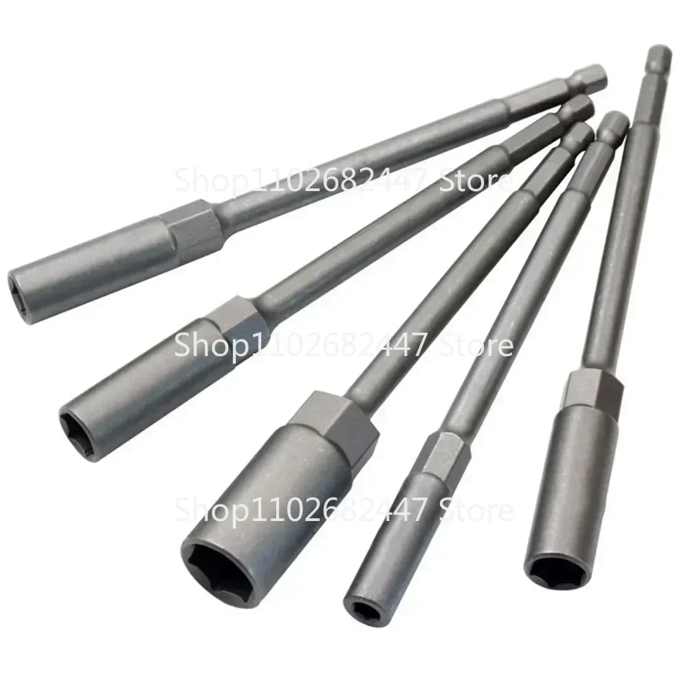 5pcs 150mm Hexagon Nut Driver Drill Bit Adapter Socket Wrench Extension Sleeve 6/7/8/9/10mm Power Tools