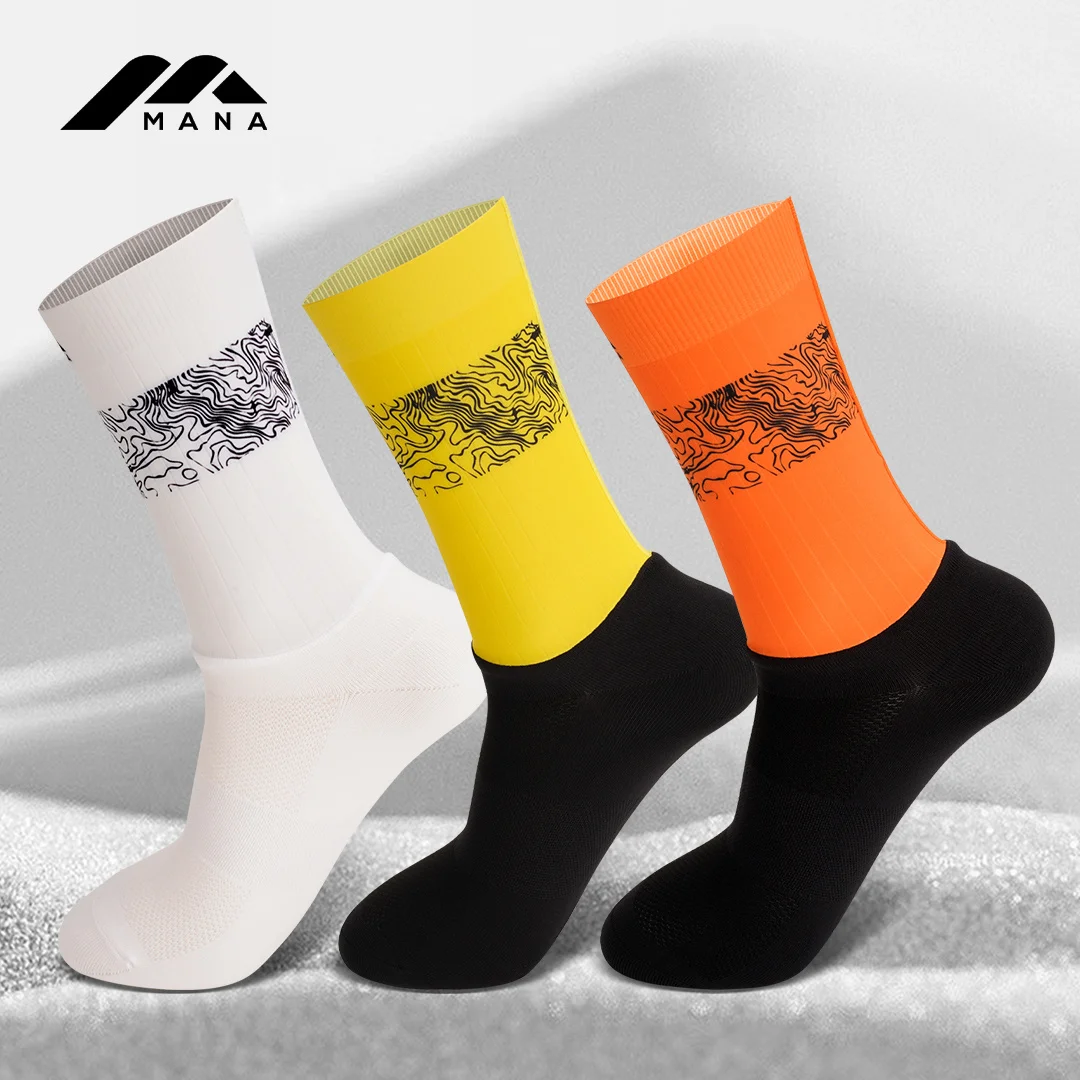 MANA-Chaussettes athlétiques de sport pour hommes et femmes, chaussettes de cyclisme, course à pied