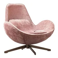 Light luxury single leather sofa, modern simple swivel chair, tiger chair, Nordic snail casual leather flannel chair