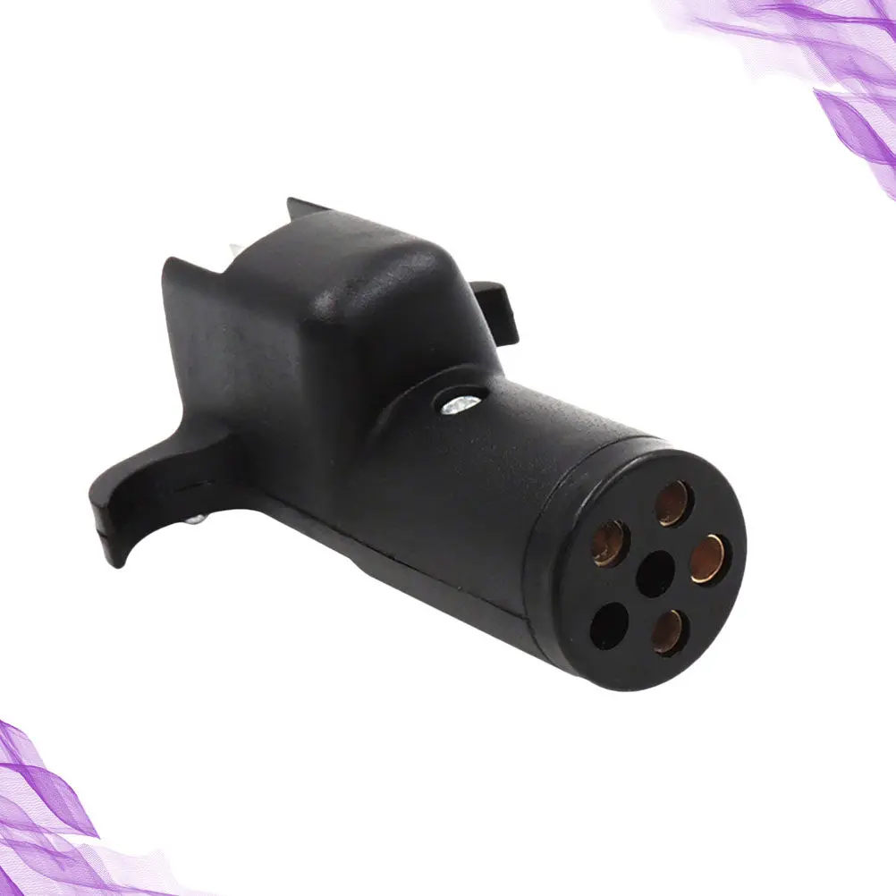 

1Pcs Drag Link Attachment 4 Pin Trailer Connector Heavy Duty Power Supply Adapter for Rv Towing Setup Black