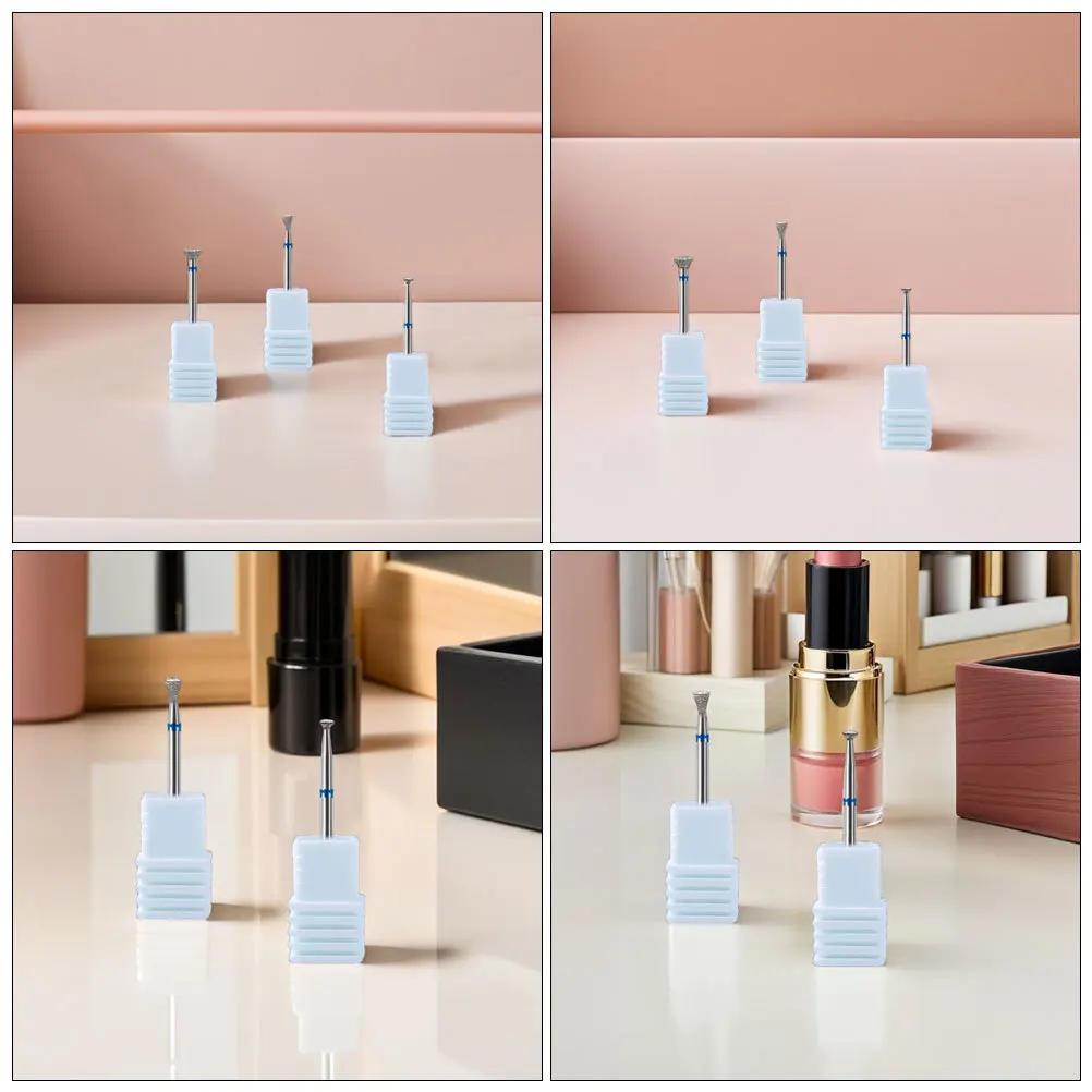 7 قطعة لقمة ثقب الأظافر الماس إزالة الجلد الميت نصائح المهنية مانيكير باديكير مسمار تشكيل هلام إزالة البولندية لقمة ثقب آمنة