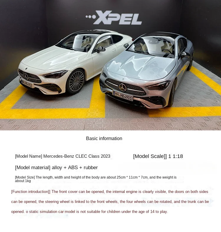 NOREV 1:18 Mercedes-Benz CLE C-Class E-Class Coupe BENZ New Alloy Simulation Car Model