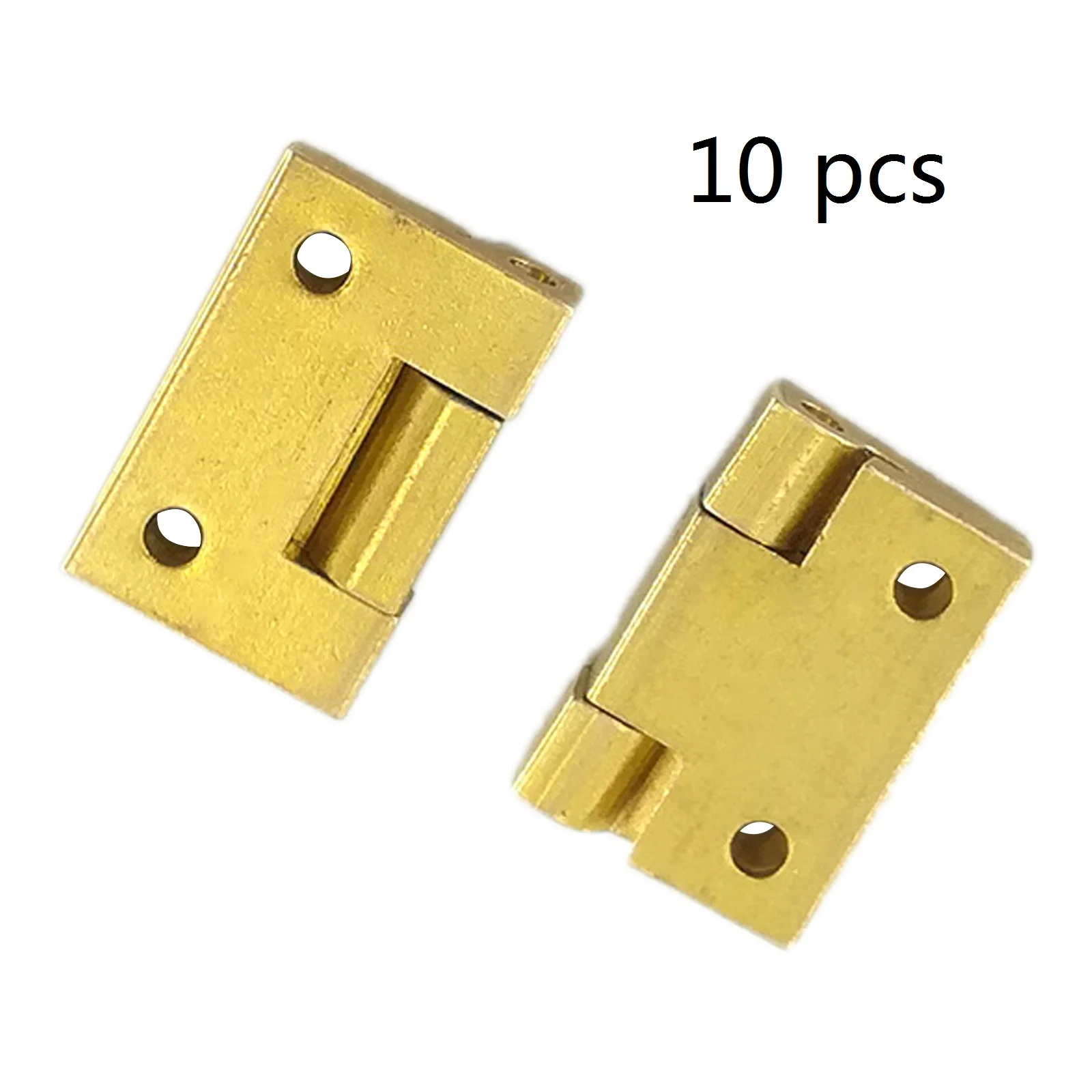 10pcs Mini Brass Hinges 19*12.5mm 4-holes Butt Hinge 90 Degree Positioning 19*12.5mm Jewelry Box Wooden Wine Case Chest Fittings