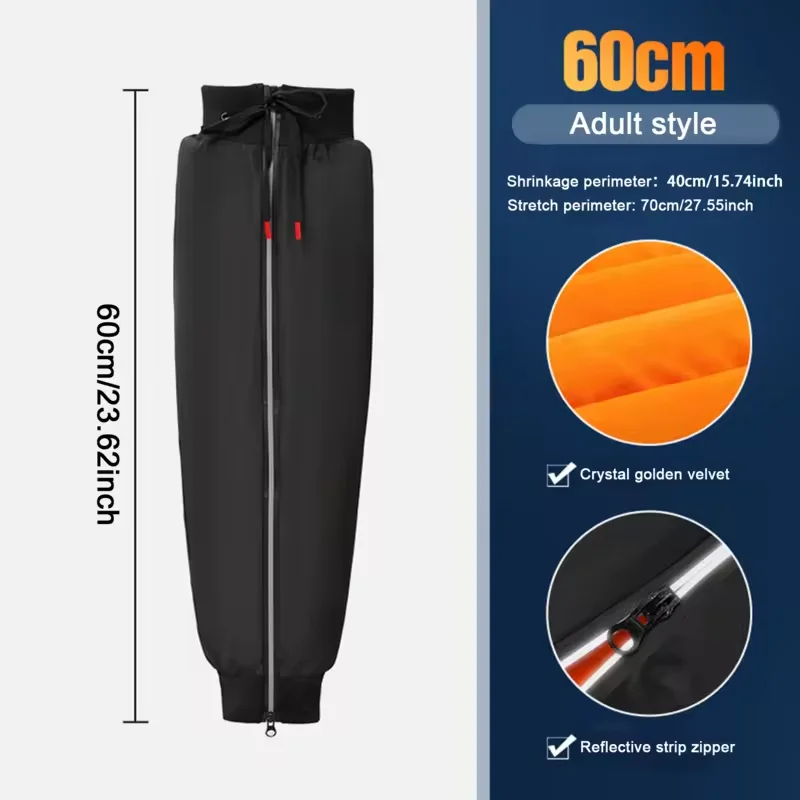 Rodilleras de invierno para motocicleta, colcha gruesa de lana impermeable y cálida para parabrisas, cubierta impermeable para piernas, calentador de piernas para ciclismo, 50/60/70CM