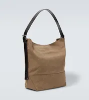 Bolso grande de hombro de lona LEMAIRE genuino con correa de cuero ajustable, bolso cruzado informal minimalista