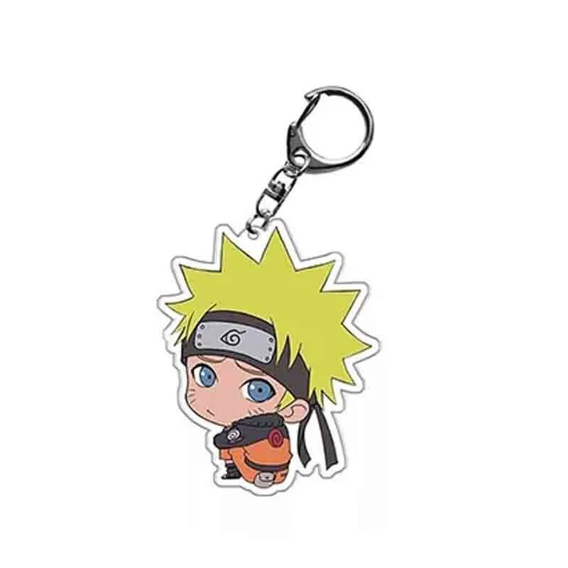 

Japanese anime Naruto Kakashi Sasuke Kawaii cartoon patterned acrylic keychain Anime peripherals Small gift