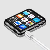 Reproductor MP3 MP4, pantalla completamente táctil, reproductor de música sin pérdidas, Walkman MP4 HiFi Compatible con Bluetooth con altavoz, FM/E-book/grabadora