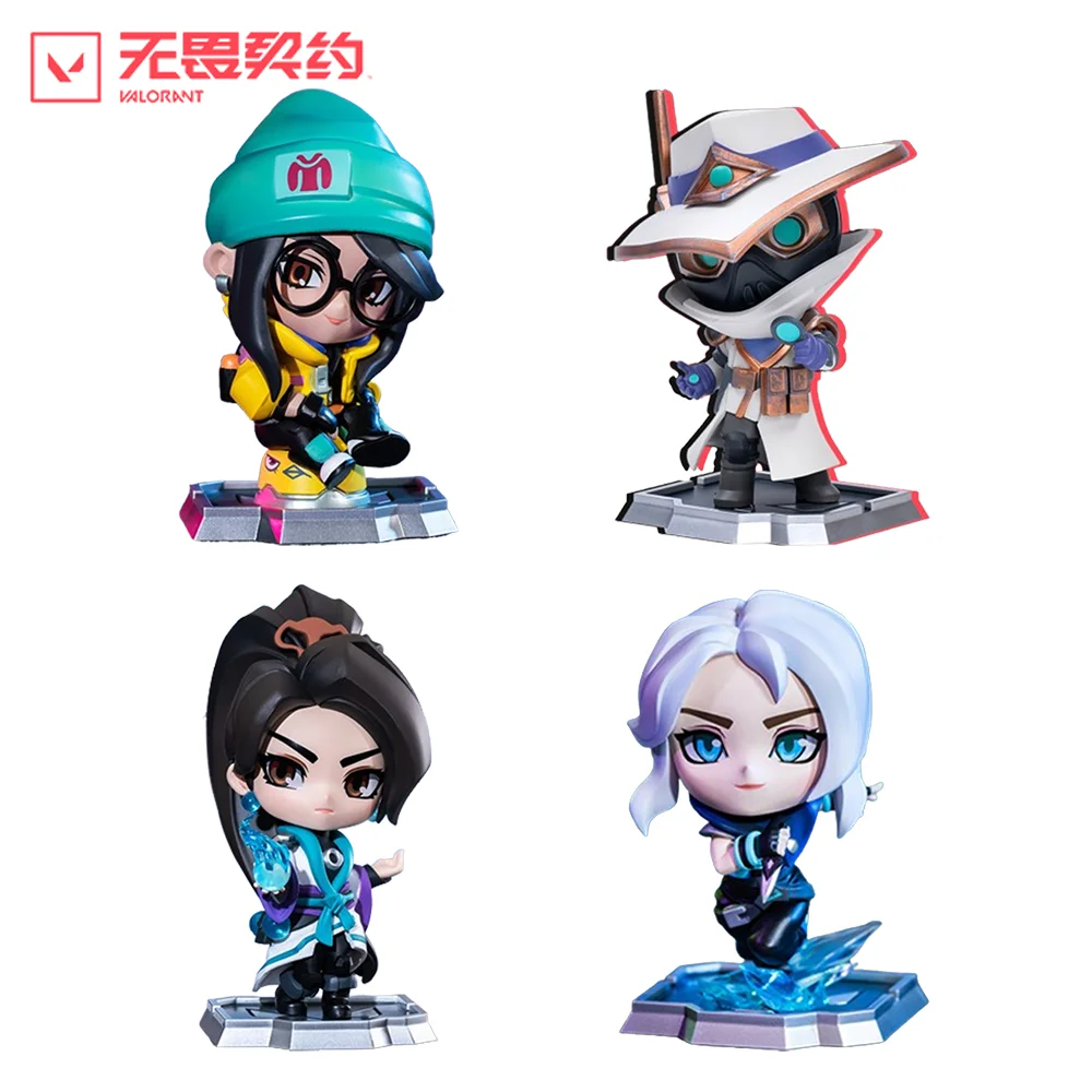 Jogo VALORANT Figura Killjoy Cypher Jett Sage Figuras de ação Q Versão Anime Figura Jogo Periferia Coletar Decoração Modelo Brinquedo Presente