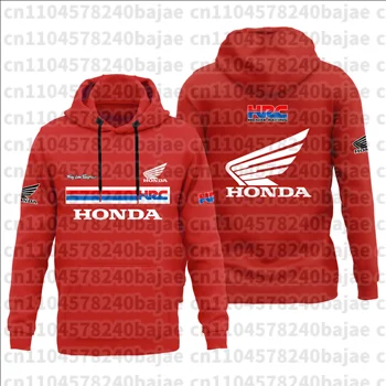 

Honda Hoodie Streetwear Fashion Honda Logo 3D Print Men's Hooded Sweatshirt Large Size Outdoor Sport Clothing Honda Racing MOTO