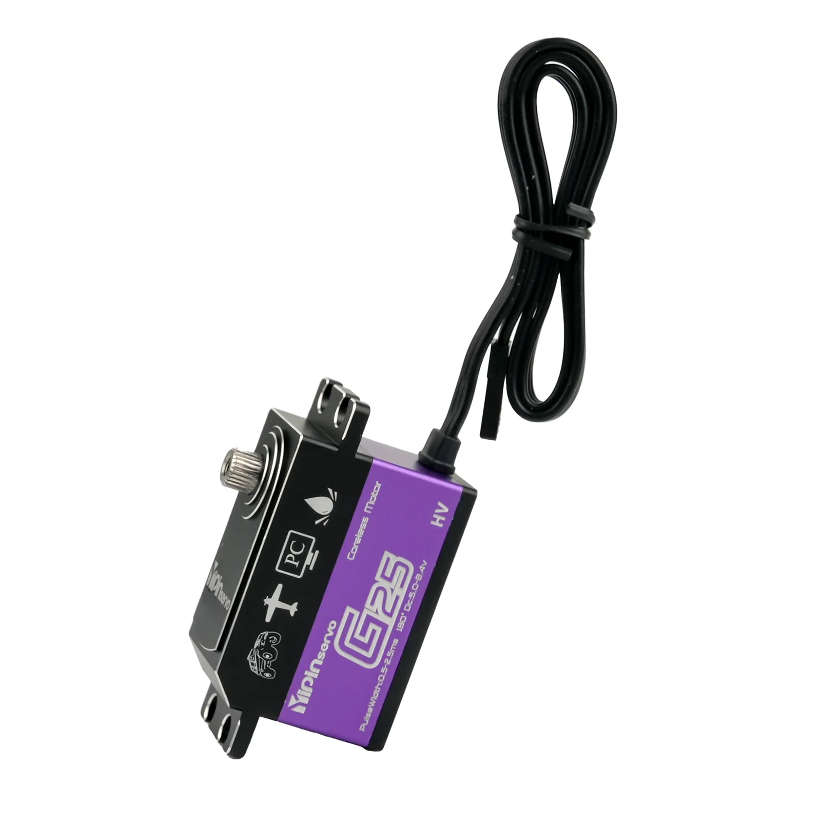 25KG Digital Servo High Torque Coreless Motor Servos 180°/270°/360° 7.4V for Rock Climbing Car Model Robot DIY Industrial Servo