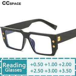 R56352 Men's Reading Glasses +1.0 To +3.5 Reading Lens Square Shape Frame Optical Presbyopia Glasses Brand Designer